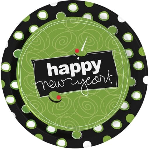 Happy New Year Plates 7&Quot; 18Ct