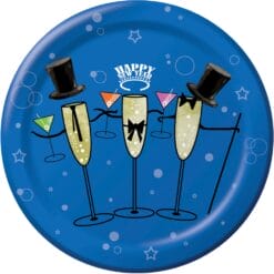 New Year Toast Plates 7" 18CT