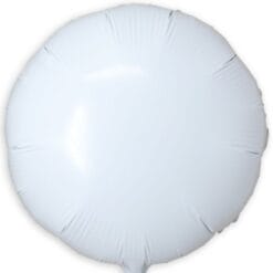 18" RND Matte White Foil Balloon