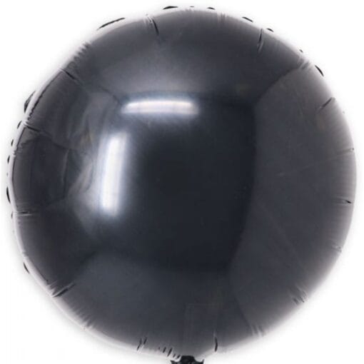 18&Quot; Rnd Shiny Black Foil Balloon