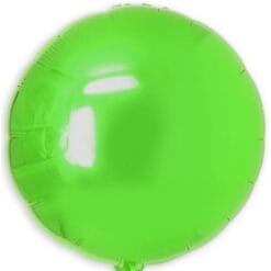 18" RND Shiny Green Foil Balloon