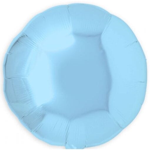 18&Quot; Rnd Shiny Baby Blue Foil Balloon