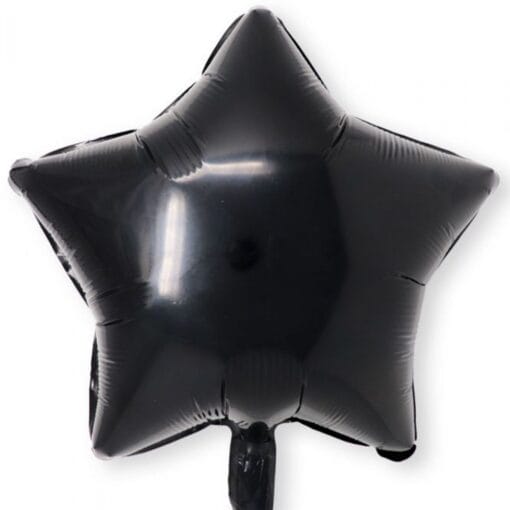 18&Quot; Str Shiny Black Foil Balloon