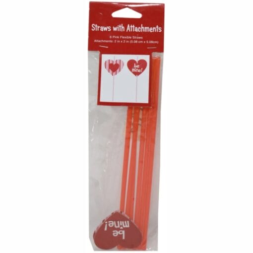 Red Flex Stars W/Heart Attachments 6Ct