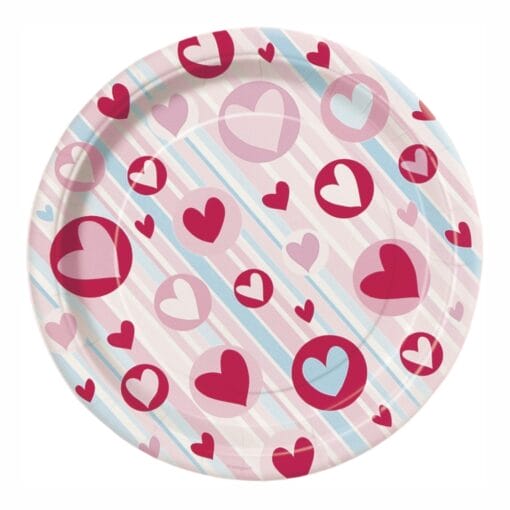 Simply Hearts Plates 7&Quot; 8Ct