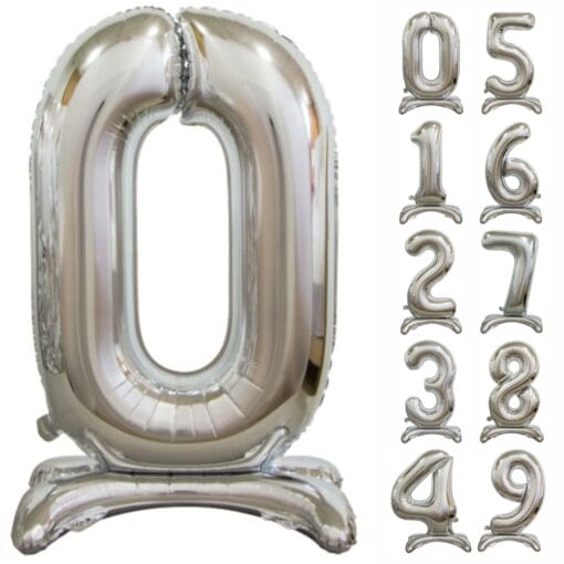 30&Quot; Shp Silver Standing Balloon