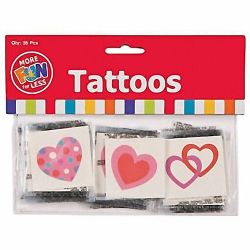 Fun Heart Temporary Tattoos 36Ct