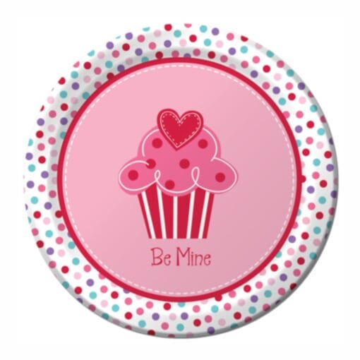 Heart Cupcake Plates 7&Quot; 8Ct