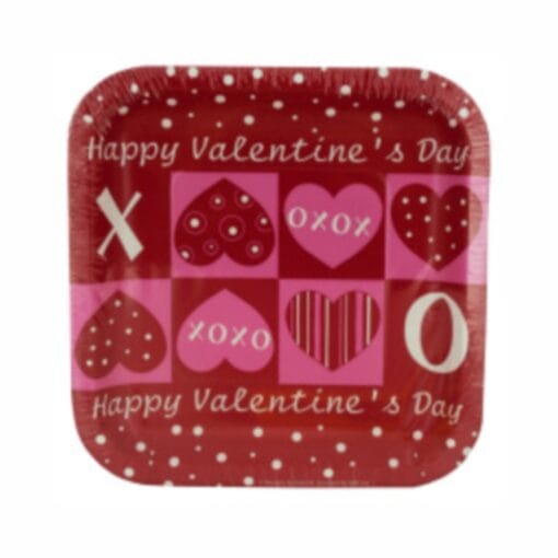Crafty Hearts Plates Sqr 7&Quot; 8Ct