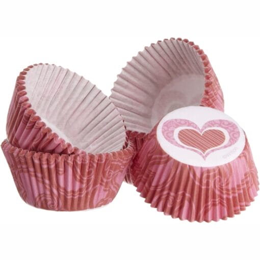 Mini Heart Baking Cups 1.25&Quot; 100Ct