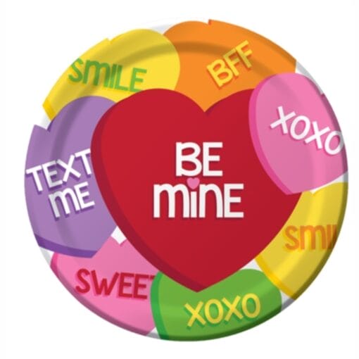 Sweet Sayings Valentines Plates 8.75&Quot; 8Ct