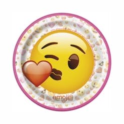 Emoji Valentines Plates RND 7" 8CT
