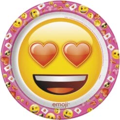 Emoji Valentines Plates RND 8 5/8" 8CT