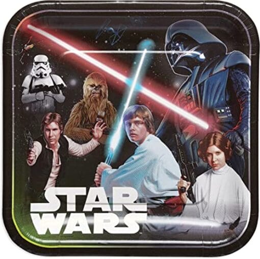 9In Star Wars Classic Plates 8Cnt