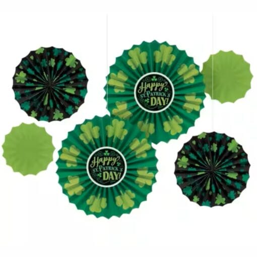 St Patricks Day Paper Fan Decorations