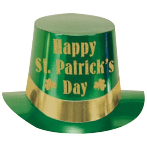 Happy St Pats Day Green Paper Top Hat