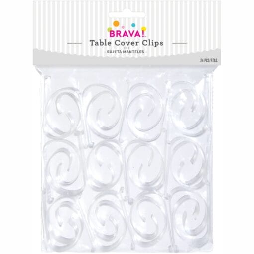 Table Cover Clips Clear 24Pcs