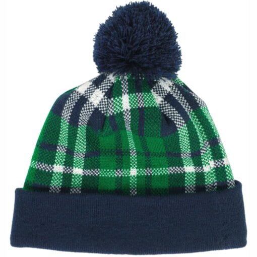 Green Plaid Beanie