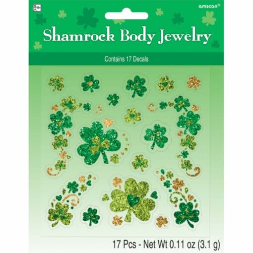 Shamrock Body Jewelry Decals