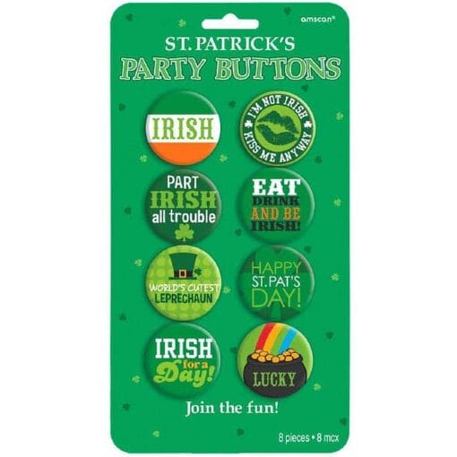 St. Patrick'S Day Buttons 8Ct
