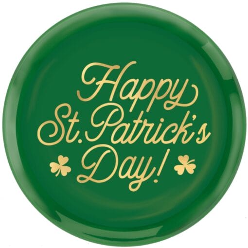 Happy St Patrick'S Day Coupe Platter 14&Quot;
