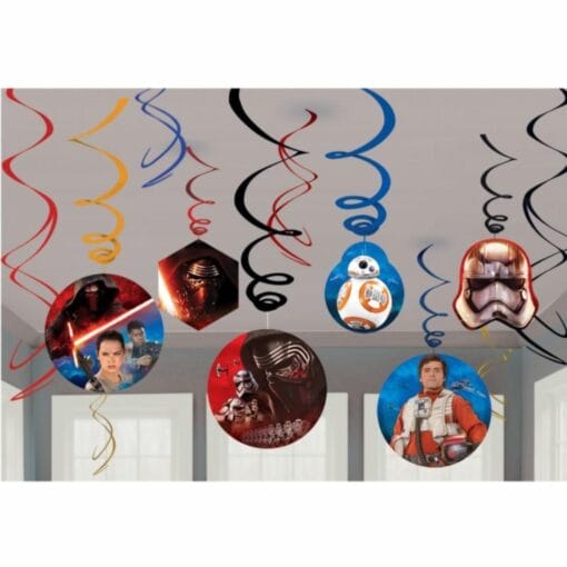 Star Wars Ep 7 Swirl Decorations 12Ct