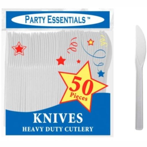 White Knives Medium Duty 50Ct
