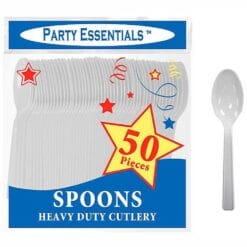 White Spoons Medium Weight 50Ct
