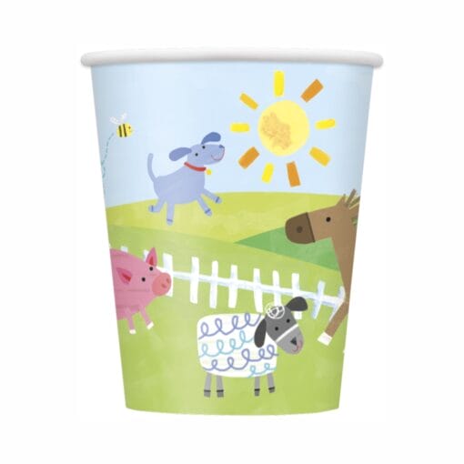 Farm Party Cups Hot/Cold 9Oz 8Ct