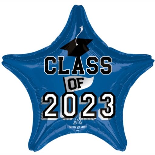 18&Quot; Str Class Of 2023 Blue Foil Balloon