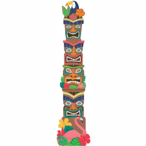 Tropical Tiki Totem Pole Jointed Cutout