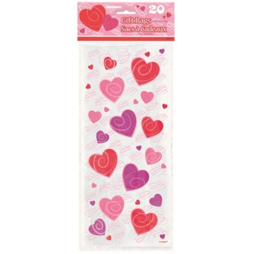 Hearts-A-Whirl Cello Bags 20Ct