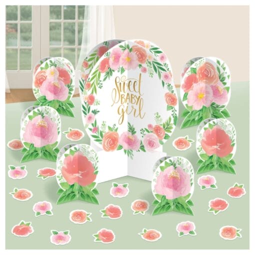 Floral Baby Centerpiece Table Decor Kit