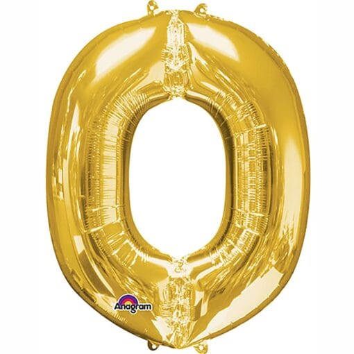 34&Quot; Shp Letter O Gold Foil Balloon