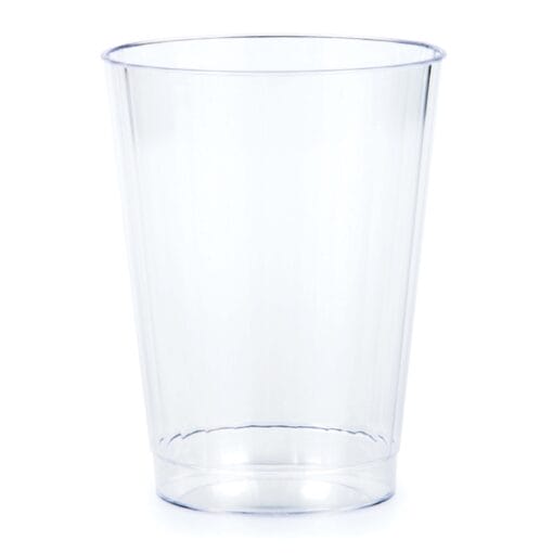 Tumbler 12Oz Fluted Clear Plastic 8Ct