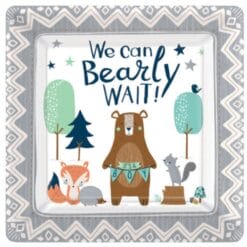 We Can Bear-ly Wait Plates SQR 10" 8CT