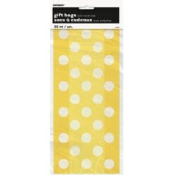 20 SNFLW Yllw Dots Cello Bags