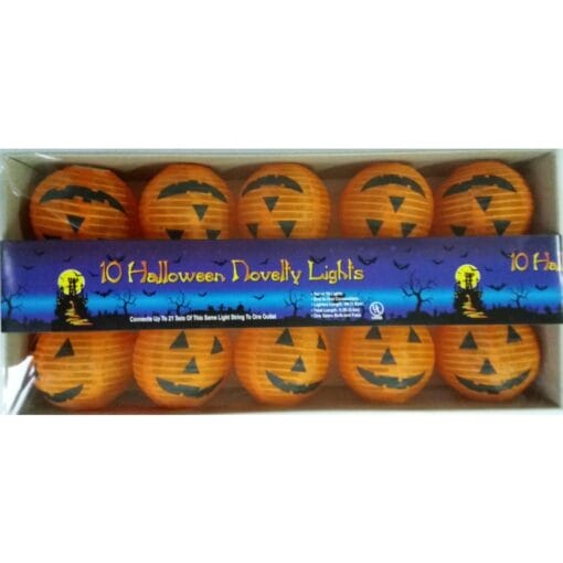 Pumpkin Lantern Lights Orange 10Ct