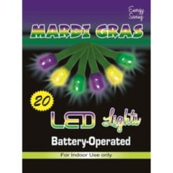 Mardi Gras LED String Light 20CT w/Btry