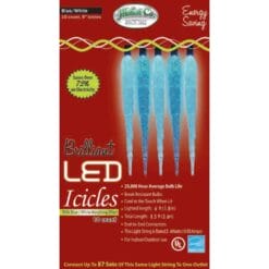 LED Icicles 6" White/Blue Color Changing