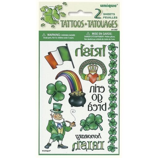 St. Patrick'S Day Color Tattoos 2Sht