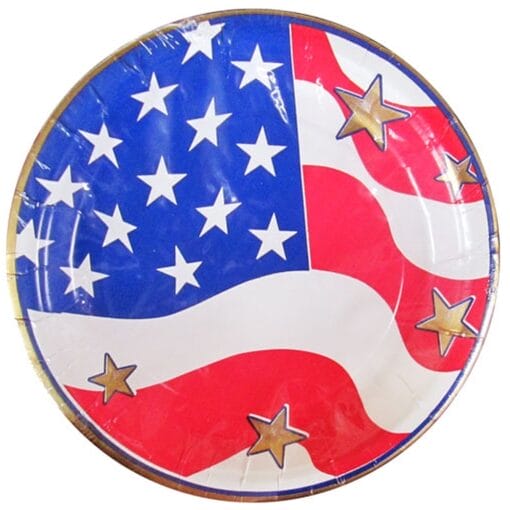 Stars &Amp; Stripes Plates Paper 7&Quot; 8Ct