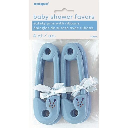 Blue Baby Pin Favors 4Ct