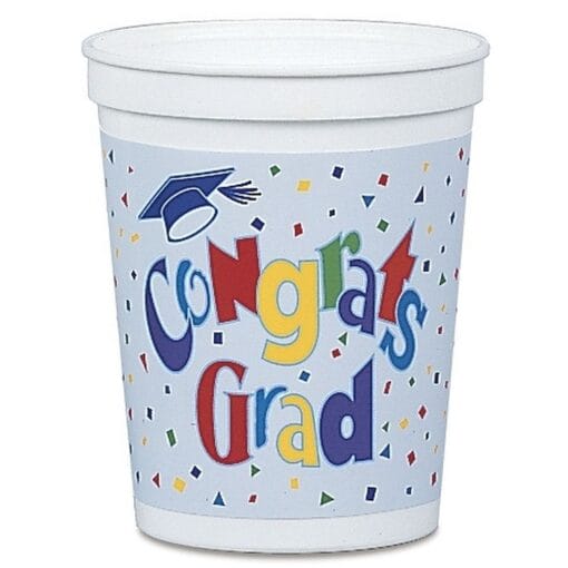 Grad Cheer Cup Plastic 16Oz