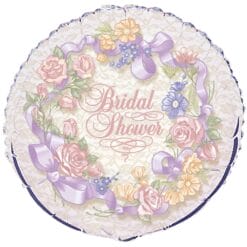 18" RND Bridal Shower Floral Foil BLN