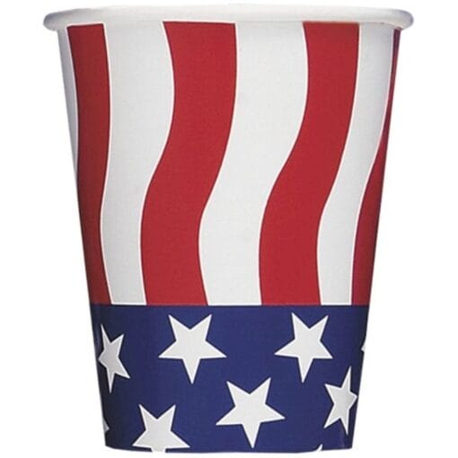 American Flag Cups Hot/Cold 9Oz 8Ct