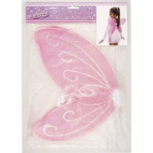 Glitter Wings Pink Child Size