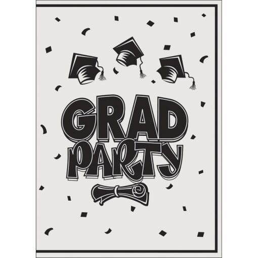 White Grad Invitations 10Ct