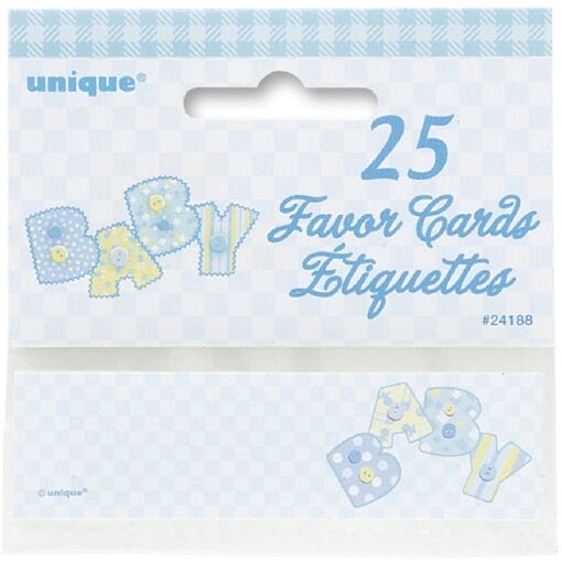 Baby Blue Stitch Favor Tags 25Ct