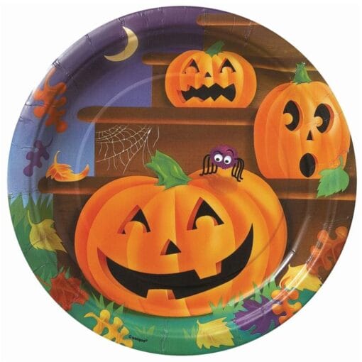 Pumpkin Steps Plates Paper 7&Quot; 8Ct